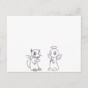 DEVIL & ANGEL POSTCARD