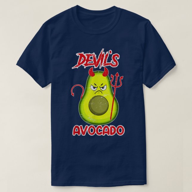 Devil Avocado Devil Satan  T-Shirt (Design Front)