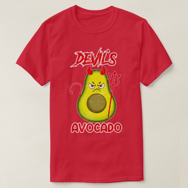 Devil Avocado Devil Satan T-Shirt (Design Front)