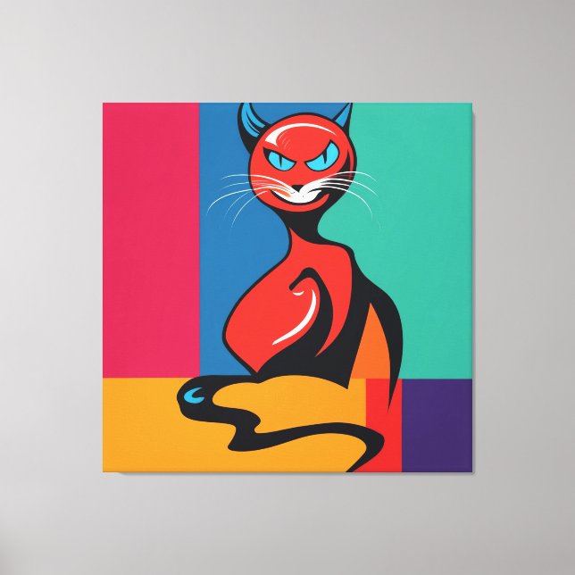 Devil Cat Canvas Print (Front)