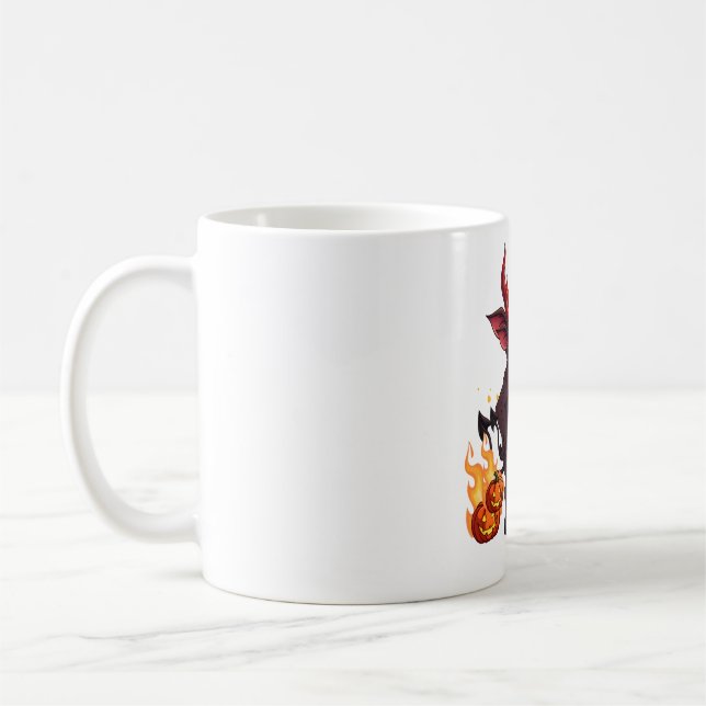 Devil Cow Mischief Coffee Mug (Left)