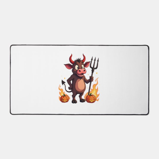 Devil Cow Mischief Desk Mat (Front)