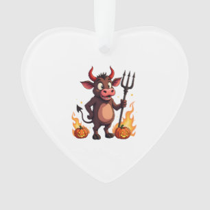 Devil Cow Mischief Ornament