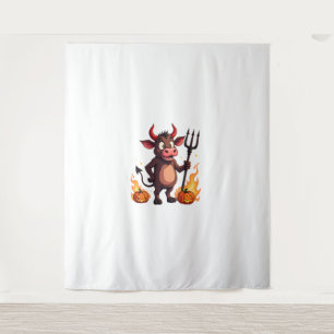 Devil Cow Mischief Tapestry
