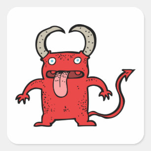 Devil Creature Square Sticker