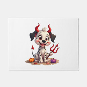 Devil Dalmatian Mischief Doormat