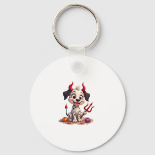 Devil Dalmatian Mischief Keychain