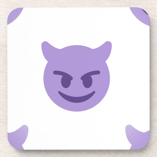 devil emoji coaster (Front)