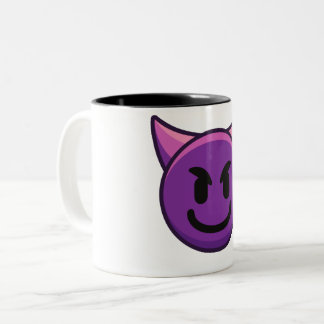 Devil Emoji Imprimé Mug de café à deux tons