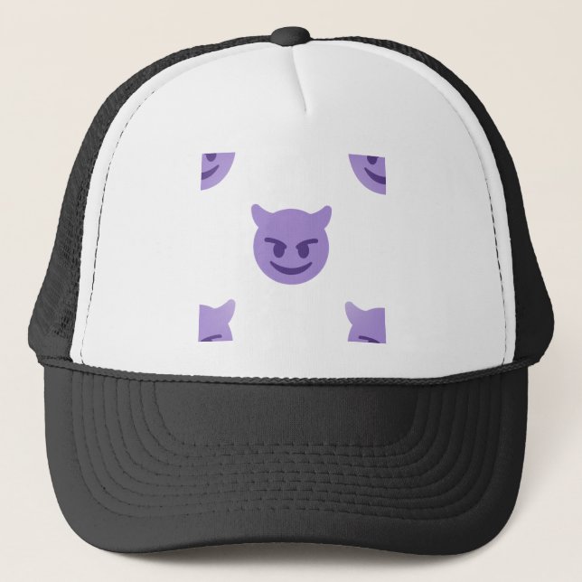 devil emoji trucker hat (Front)