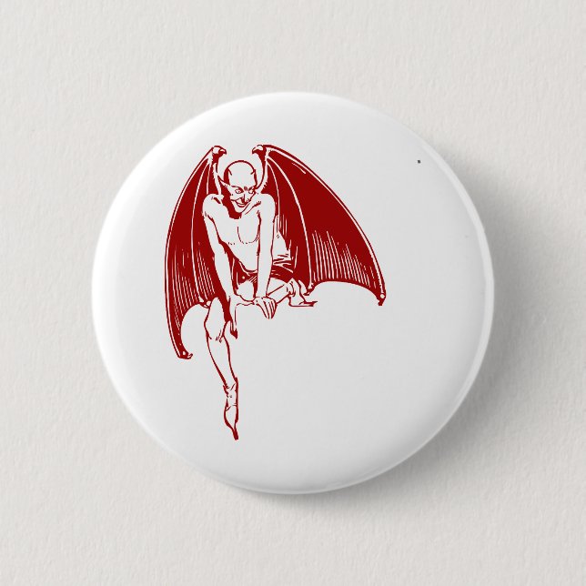 Devil Evil Demon Monster Wings Gothic 2 Inch Round Button (Front)