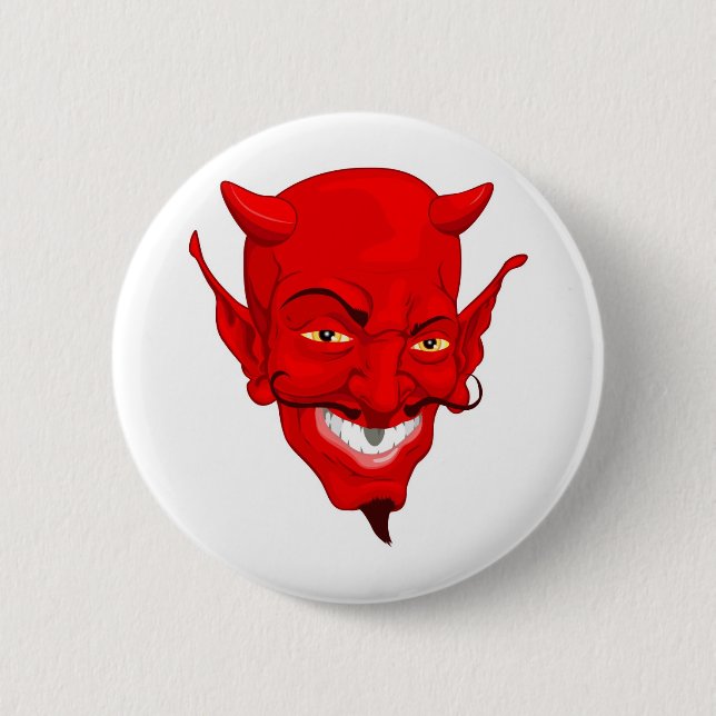 Devil face 2 inch round button (Front)