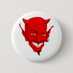 Devil face 2 inch round button