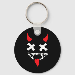 Devil Face Lazy Halloween Costume Scary Creepy Spo Keychain
