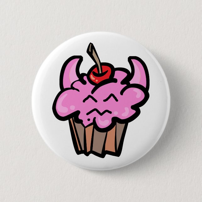 Devil Food Cupcake 2 Inch Round Button (Front)