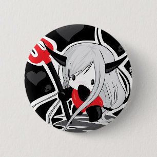 Devil Girl 2 Inch Round Button