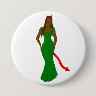 devil girl    3 inch round button