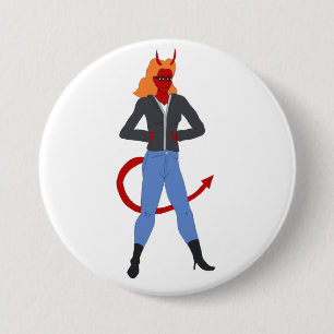 devil girl   3 inch round button