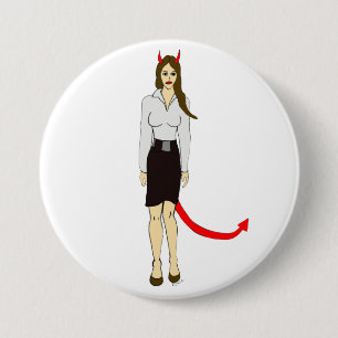 devil girl     3 inch round button