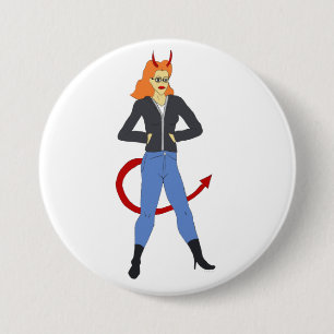 devil girl   3 inch round button