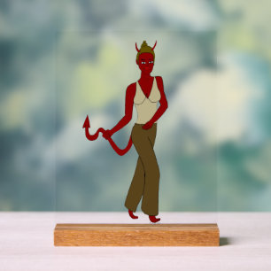 devil girl     acrylic sign