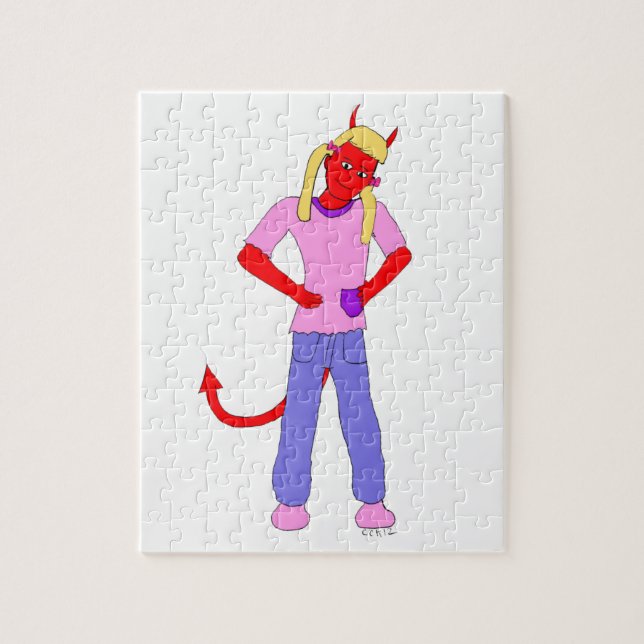 devil girl    jigsaw puzzle (Vertical)