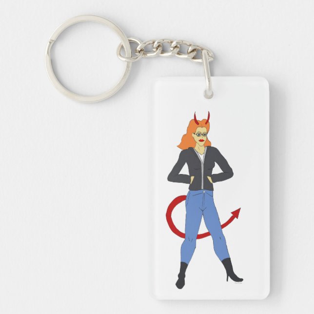 devil girl    keychain (Front)