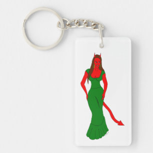 devil girl   keychain