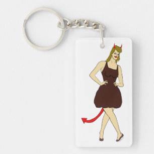 devil girl     keychain