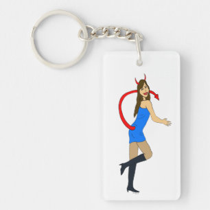 devil girl keychain