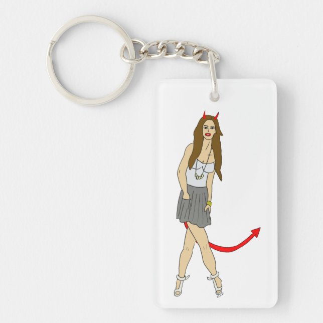 devil girl keychain (Front)