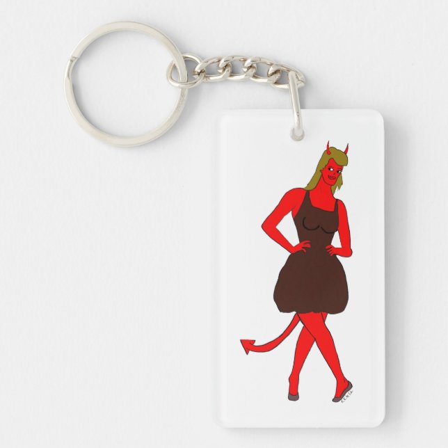 devil girl    keychain (Front)