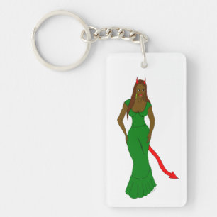 devil girl keychain