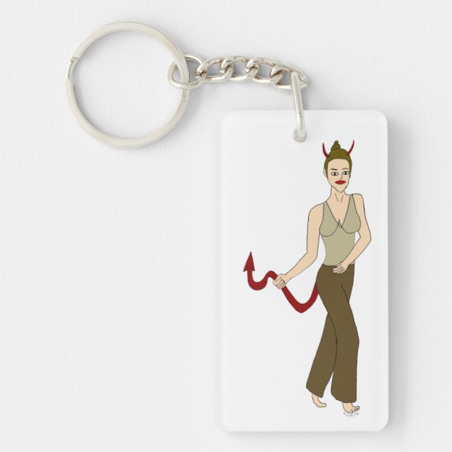 devil girl    keychain (Front)