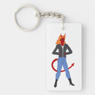 devil girl  keychain