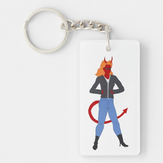 devil girl  keychain (Front)