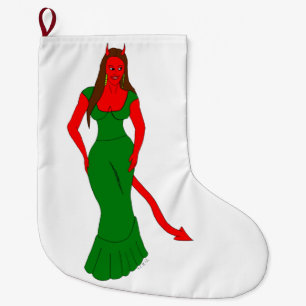 devil girl     large christmas stocking