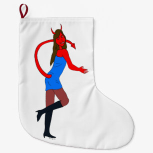 devil girl large christmas stocking