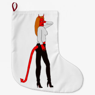 devil girl large christmas stocking