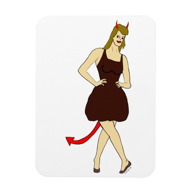 devil girl    magnet (Vertical)