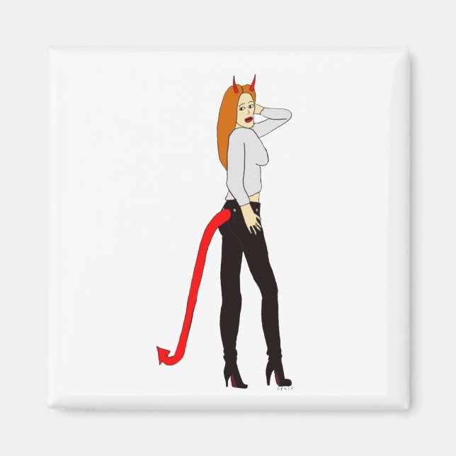 devil girl    magnet (Front)