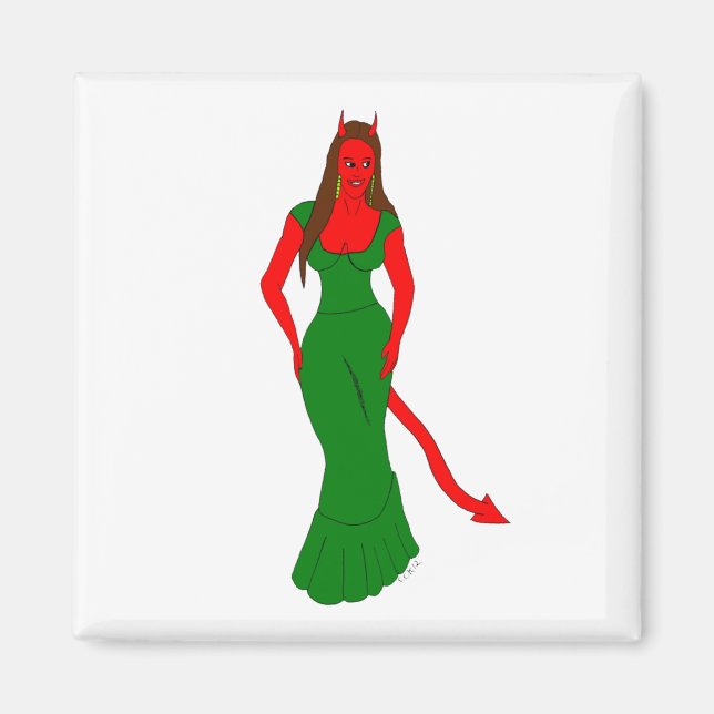 devil girl    magnet (Front)