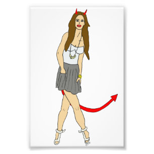 devil girl photo print