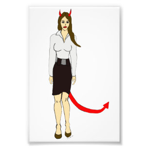 devil girl photo print