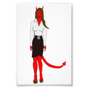 devil girl photo print