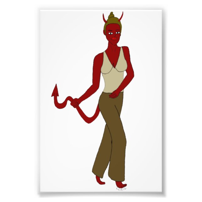 devil girl     photo print (Front)