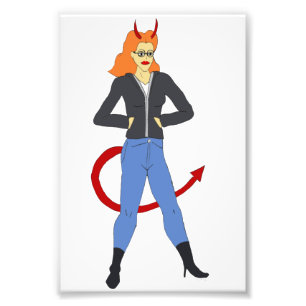devil girl photo print