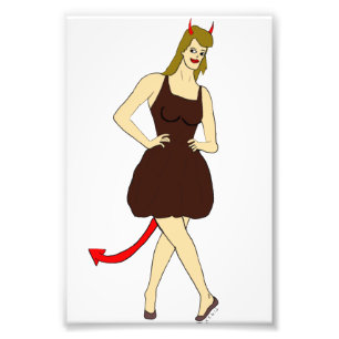 devil girl photo print