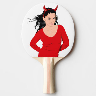 DEVIL GIRL PING PONG PADDLE