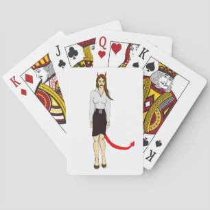 devil girl     playing cards